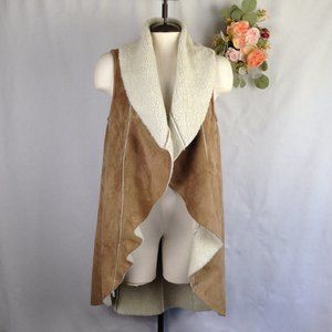 Cherish Faux Suede & Shearling Long Vest